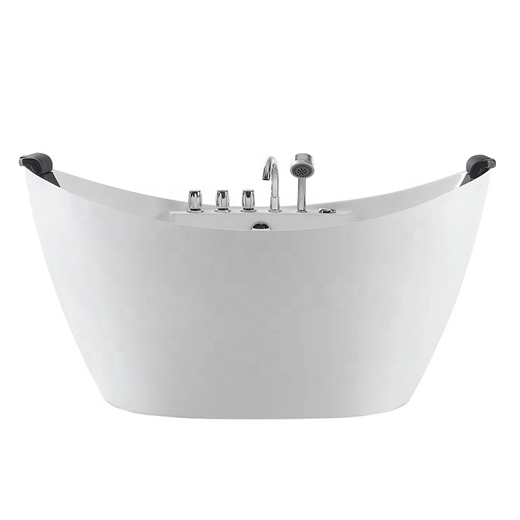 New design massage bath tub artificial stone soaking solid surface round 2 person bathtub