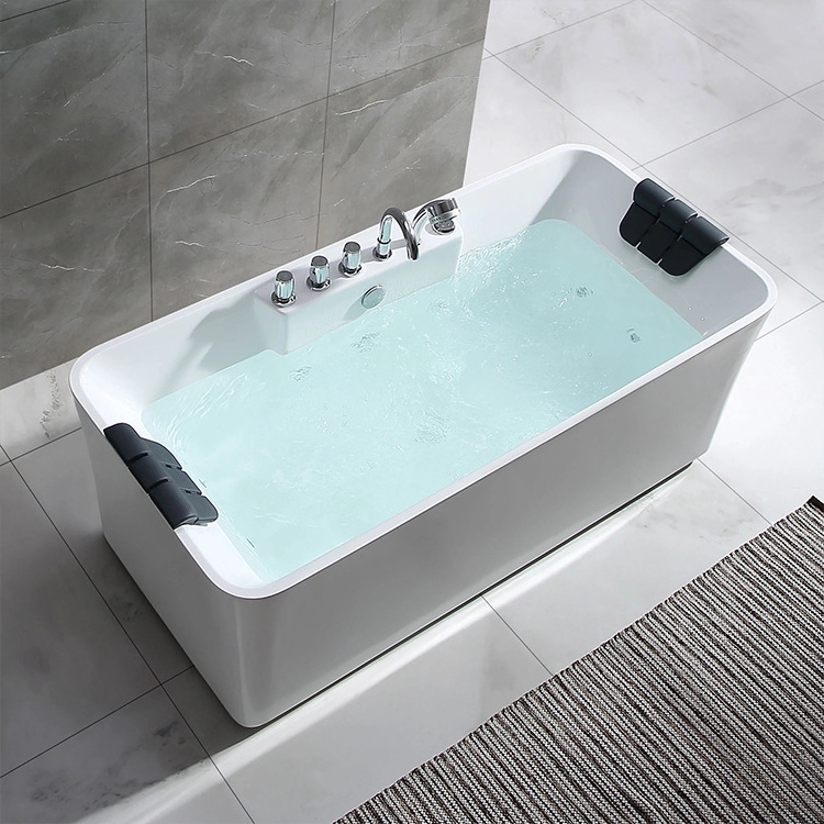 Luxury UPC Modern style Indoor solid surface acrylic freestanding bathtub soaking massage bath tub