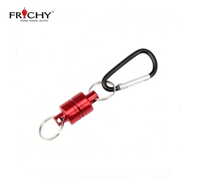 FRICHY X67 Magnetic Release Holder with Coil Carabiner Clip Magnetic Net Release for Fly Fishing