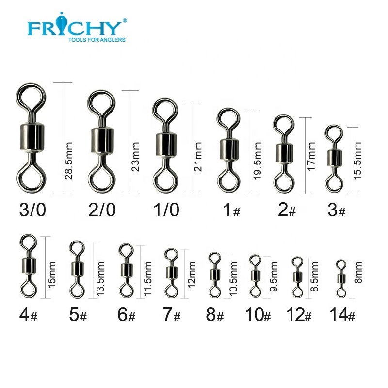 100pcs Bearing Swivel Fishing Connector Barrel Rolling Solid Rings For Fishhook Lure Link Tackle