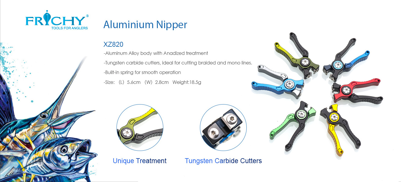 XZ820  Aluminum fishing Nipper Line cutter braid scissors fishing