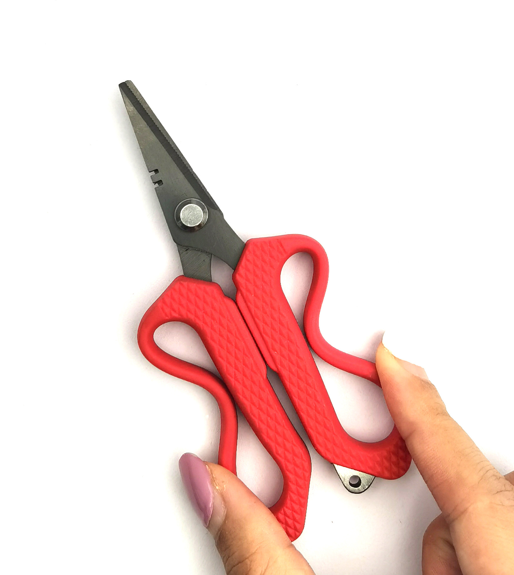 X409-5 Braid Line Lure Cutter Mini Split Ring Opener Fish Multifunctional Portable Titanium Coated Tools Fishing Scissors