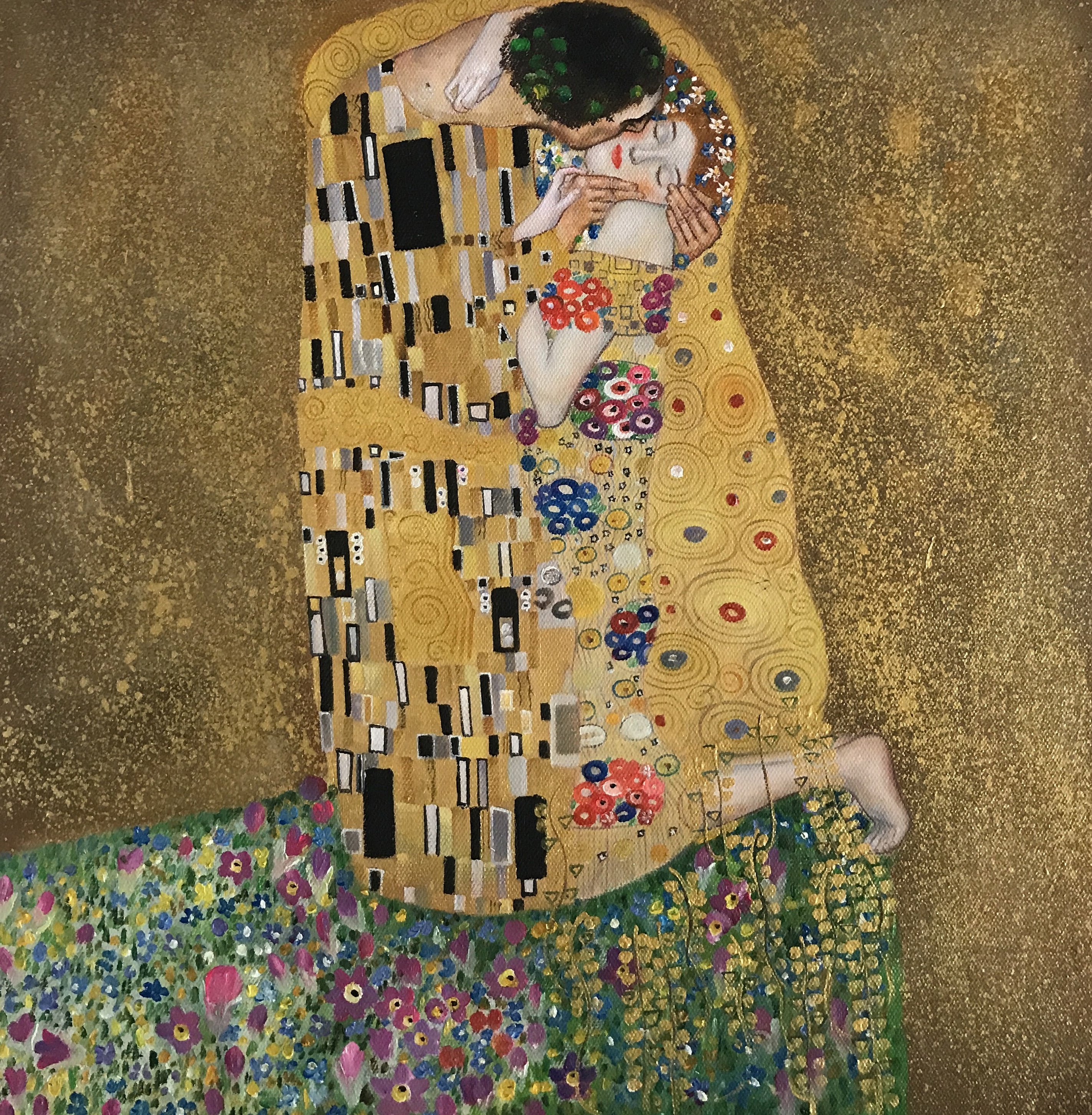 Purely handmade museum quality Gustav Klimt reproduction oil painting on canvas