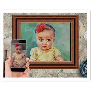 ArtUnion Custom Oil Paintings from Photographs Pictures Family Friends Baby Pet Photos Handmade Figure & Portrait Oil Painting