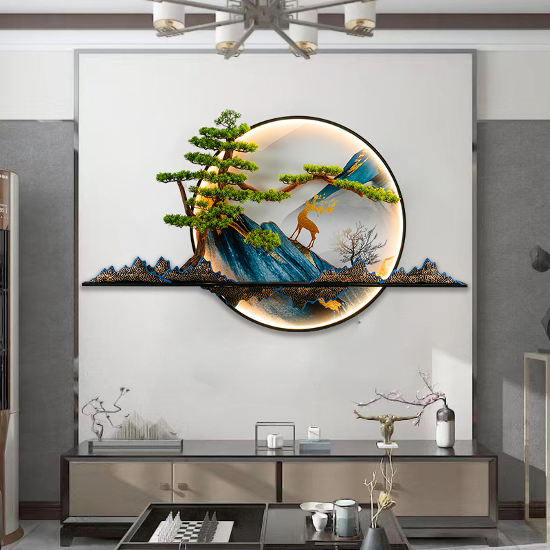 ArtUnion NEW Chinese tree Style acrylic wall decor with LED light wall art for living room bedroom office