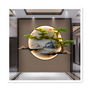 ArtUnion NEW Chinese tree Style acrylic wall decor with LED light wall art for living room bedroom office