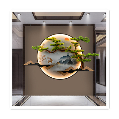 ArtUnion NEW Chinese tree Style acrylic wall decor with LED light wall art for living room bedroom office