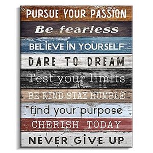 ArtUnion Inspirational Wall Art Framed Canvas Motivational Quotes wall decor for Home Bathroom Bedroom Office Classroom Gym