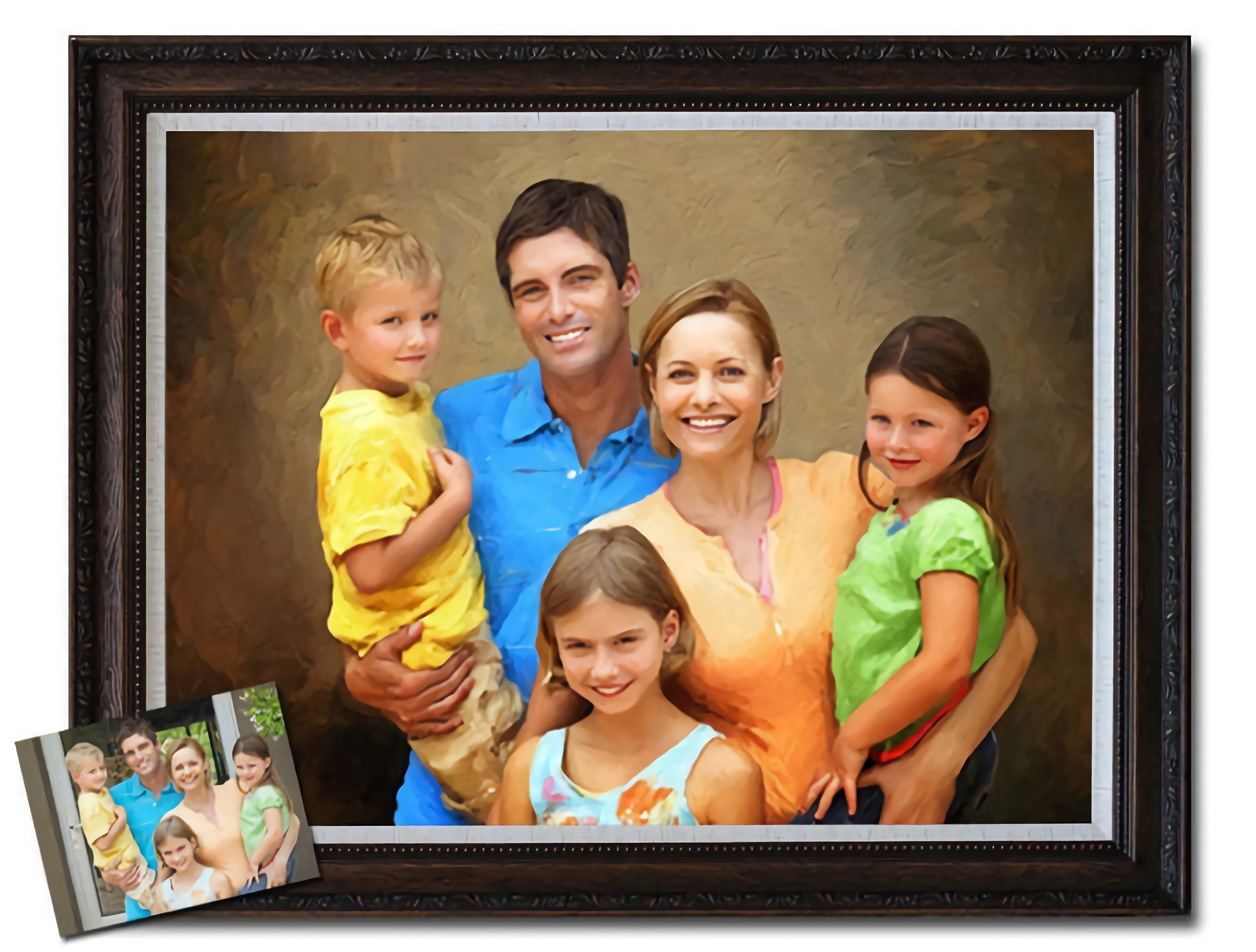 ArtUnion Custom Handmade Quality Canvas Figure & Portrait family pet Oil hand Painting from Photo