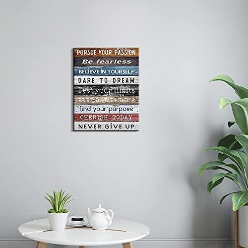 ArtUnion Inspirational Wall Art Framed Canvas Motivational Quotes wall decor for Home Bathroom Bedroom Office Classroom Gym