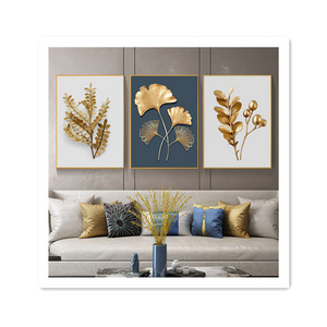 Abstract Golden Leaf Canvas Poster Painting Modern Wall Art Print Decorative Picture Nordic Style Living Room Home Decor