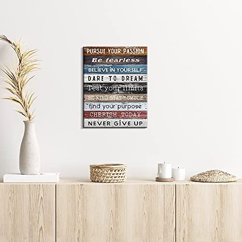 ArtUnion Inspirational Wall Art Framed Canvas Motivational Quotes wall decor for Home Bathroom Bedroom Office Classroom Gym