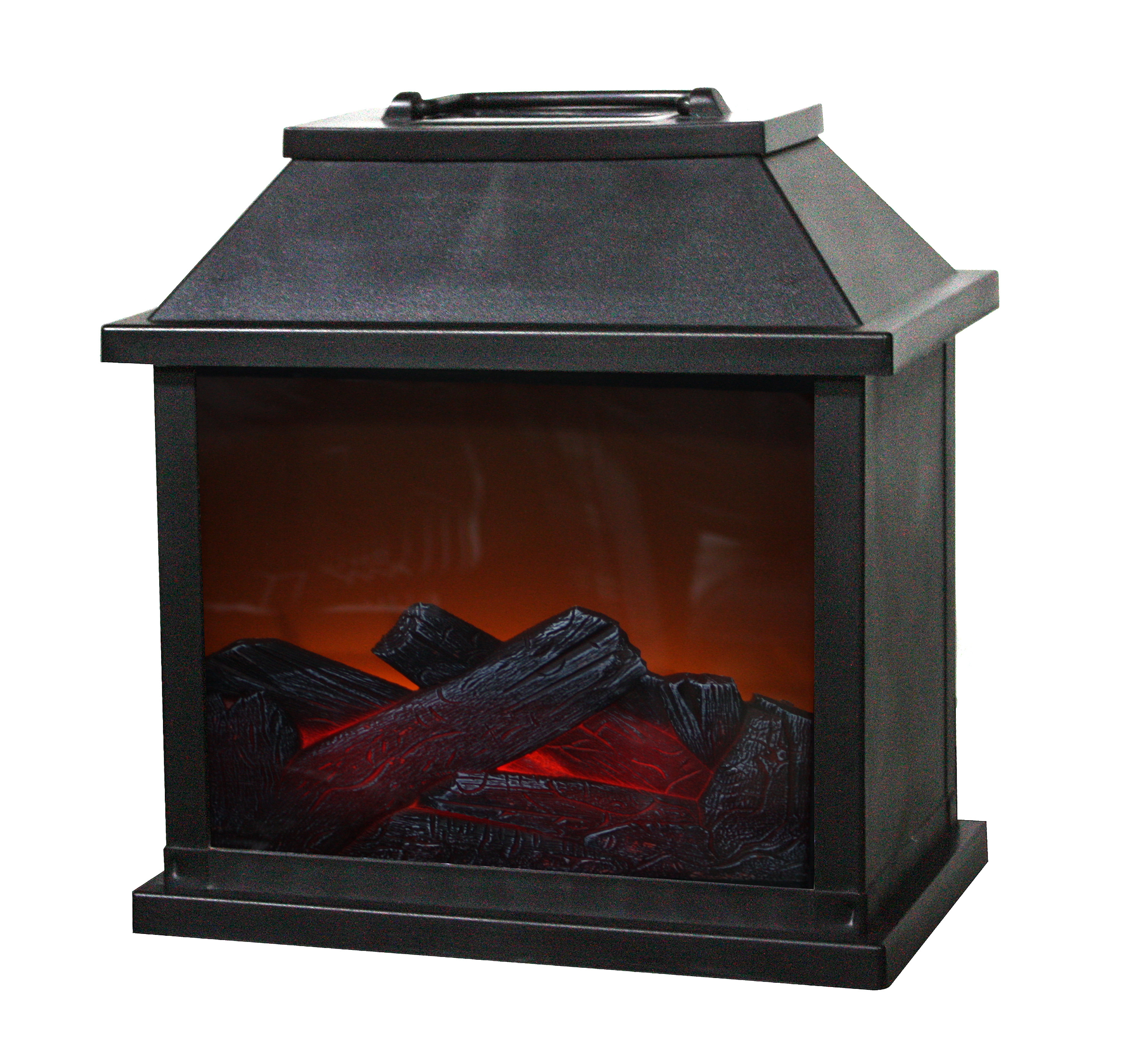 Plastic LED Fireplace Display Flame Lantern