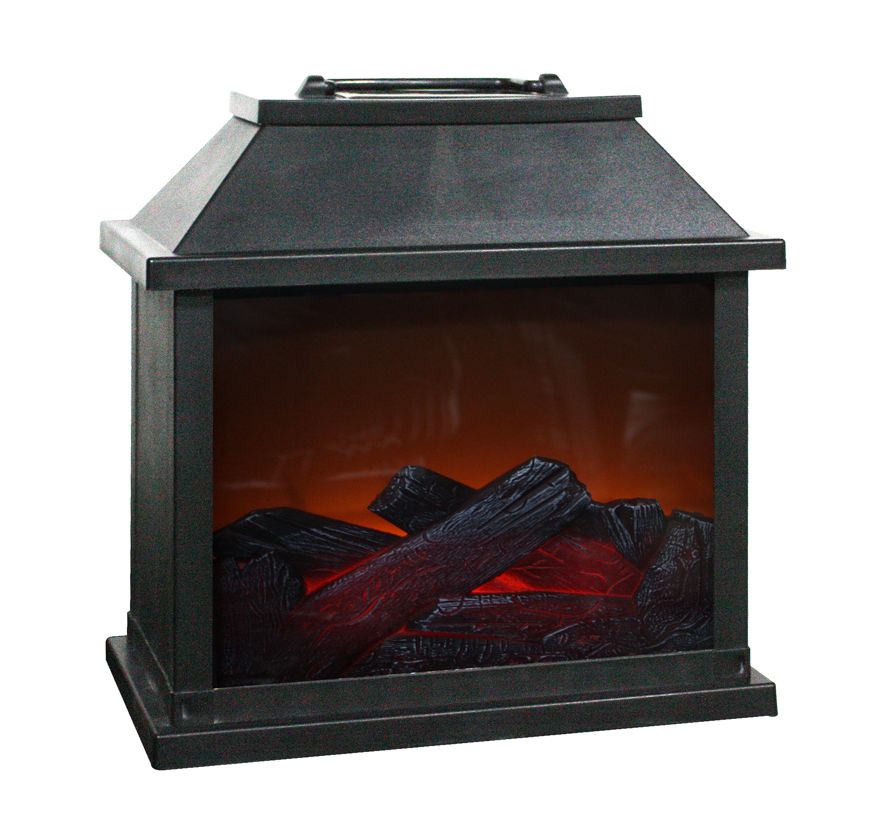 Plastic LED Fireplace Display Flame Lantern