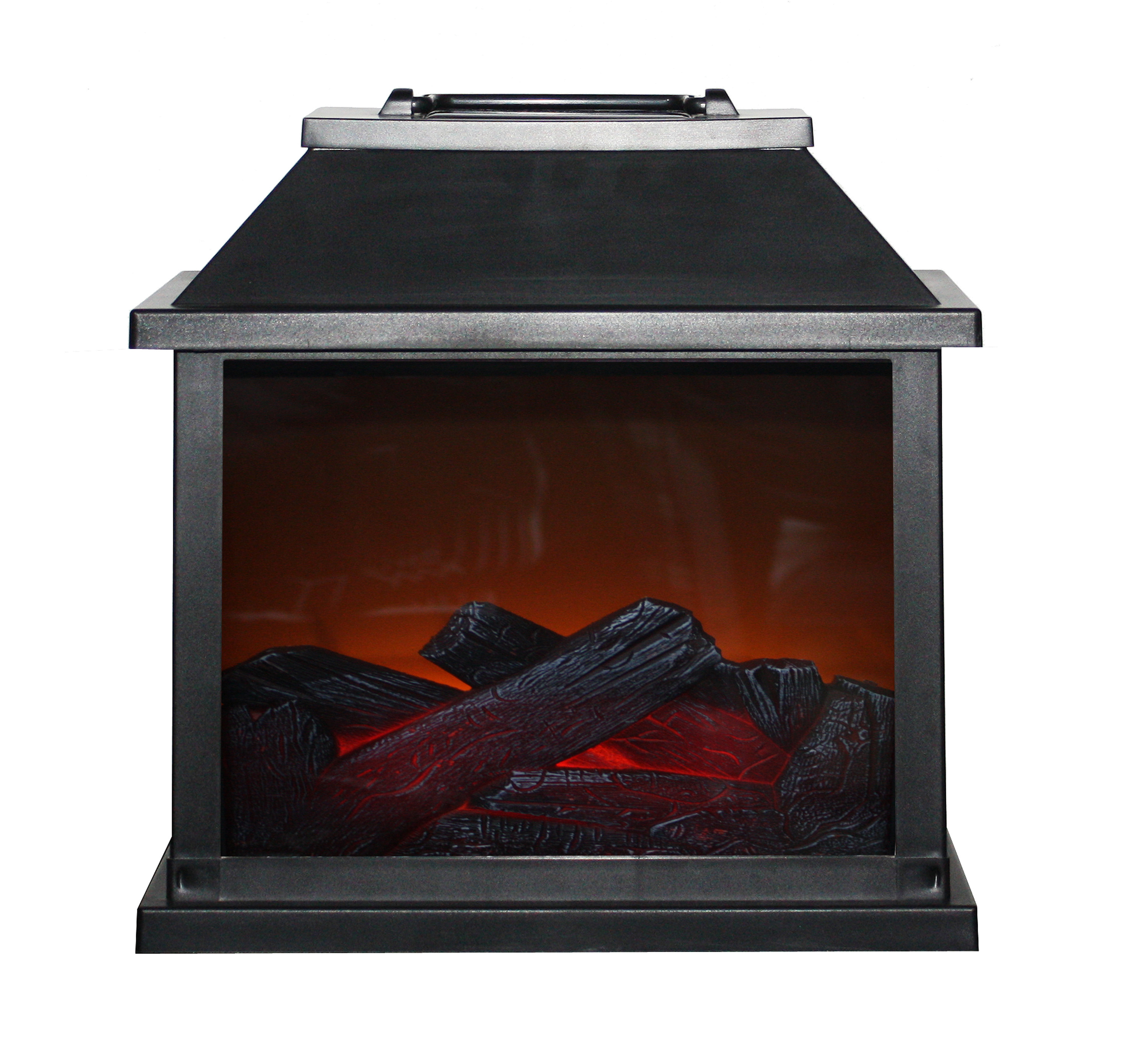 Plastic LED Fireplace Display Flame Lantern