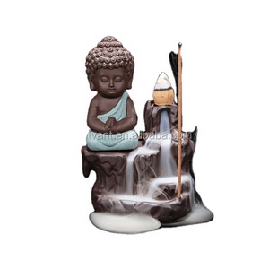 The Little Monk Small Buddha Backflow Incense Burner Use In The Home Office Teahouse Home Decor