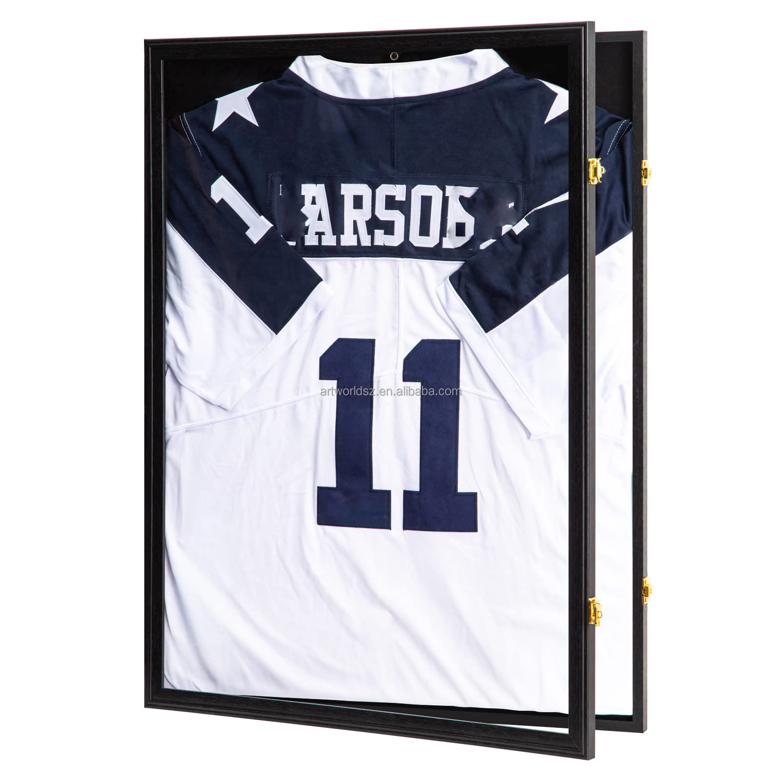 Artworld Displays Hot Sale Modern Customized Black Wall Hanger Acrylic Jersey Display Frame For Baseball Basketball Football