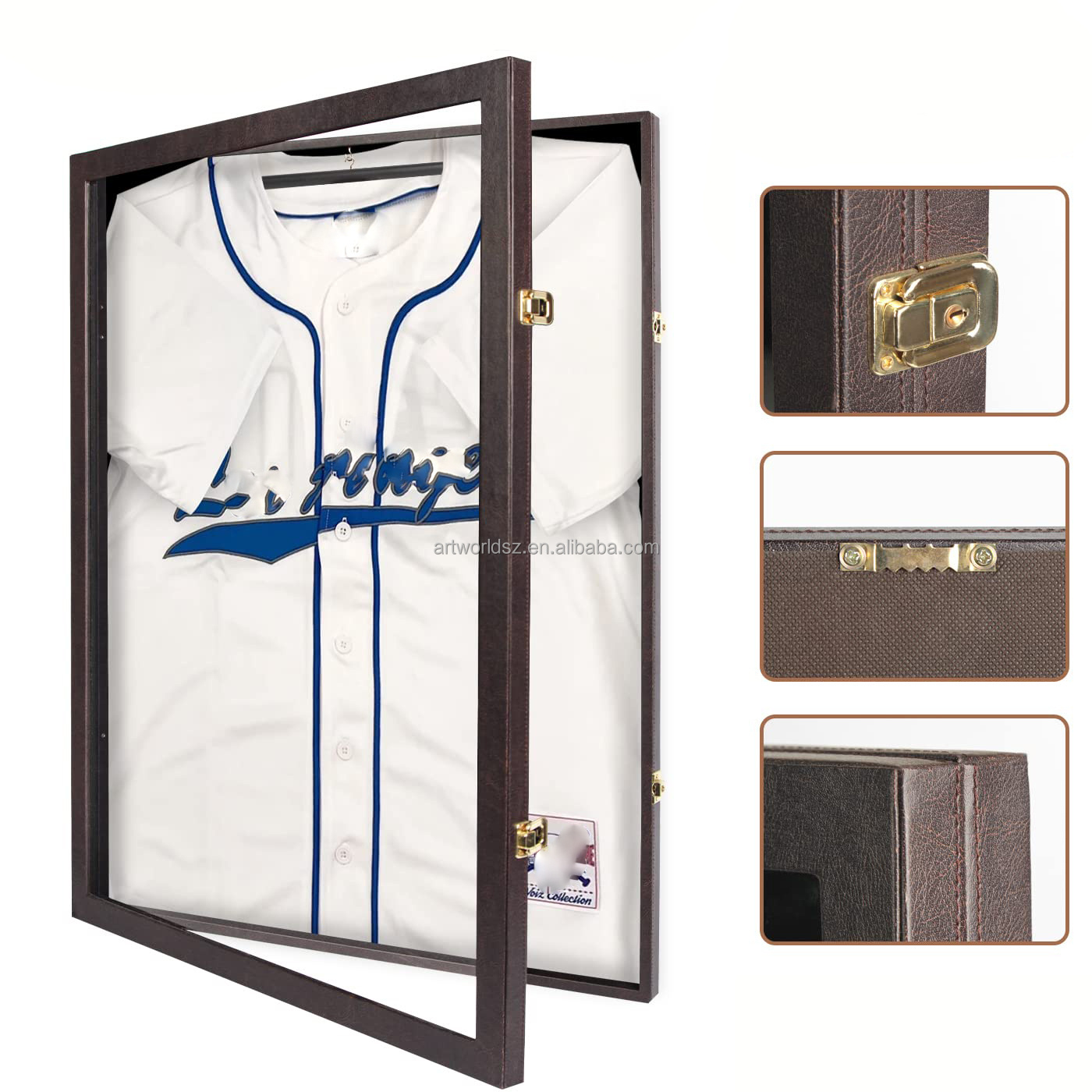 Football Shirt Frames Custom Acryilc Wall Mount/Freestanding Jersey Storage Case With Lock For Sports Jerseys Display Case