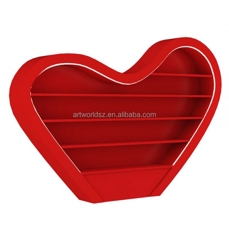 Artworld Displays Candy Store Wall Display Shelf Heart Shape Display Cabinet Candy Store Attractive Shelves Furniture