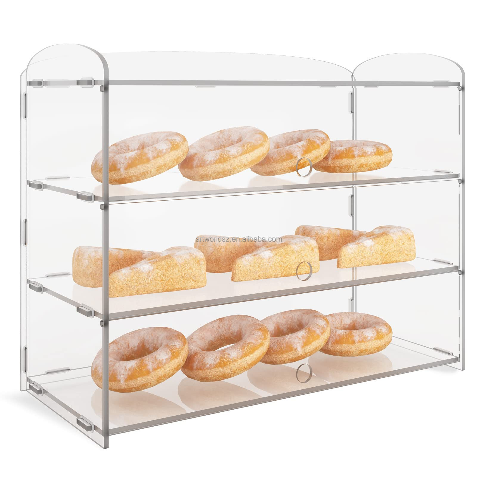 Artworld Displays Acrylic Macaron Tower Display Stand With Carrying Case Dessert Pastry Racks Box For Wedding Party