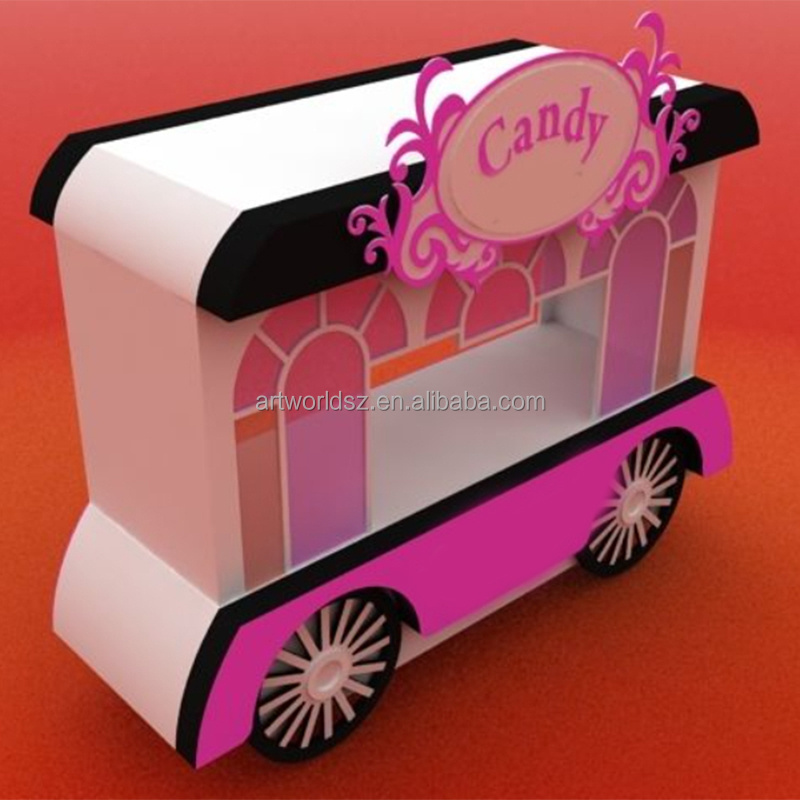 Artworld Displays Candy Store Reception Desk Design Creative Candy Display Stand Modern Mall Candies Display Cart