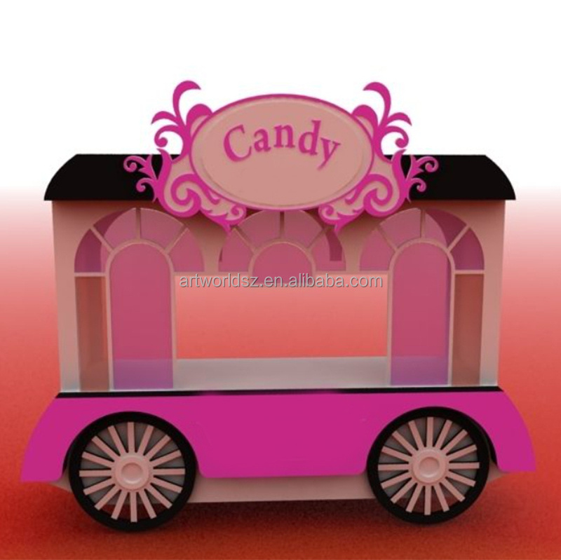 Artworld Displays Candy Store Reception Desk Design Creative Candy Display Stand Modern Mall Candies Display Cart