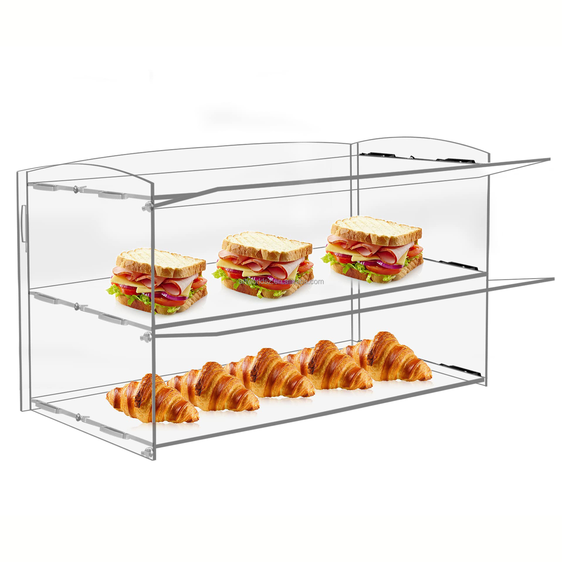 Artworld Displays Acrylic Macaron Tower Display Stand With Carrying Case Dessert Pastry Racks Box For Wedding Party