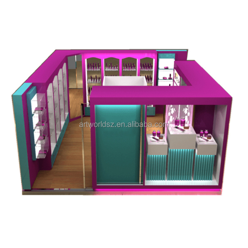 Artworld Displays Fantastic Perfume Display Kiosk Cosmetic Display Cabinet Design With Shelves Used In Mall