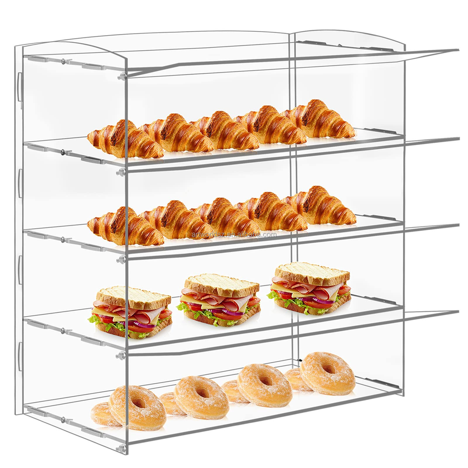 Artworld Displays Acrylic Macaron Tower Display Stand With Carrying Case Dessert Pastry Racks Box For Wedding Party