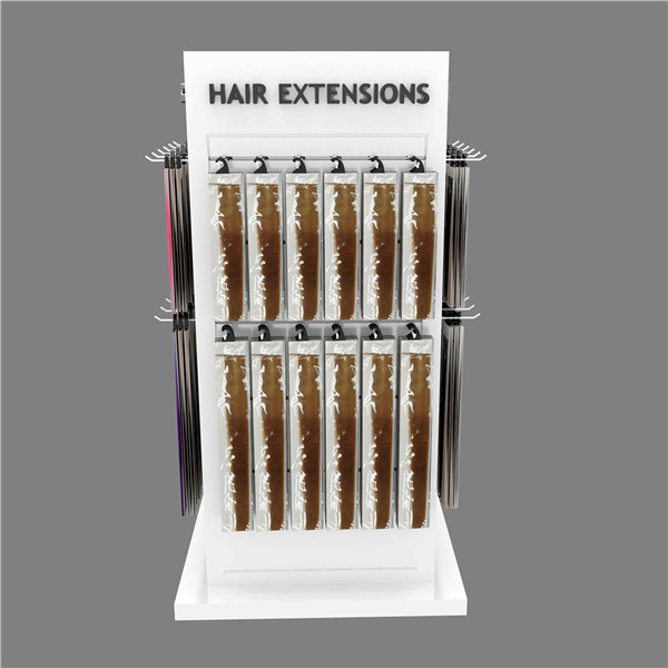 hair extension display rack with bottle shelves multi-function hair salon display stand