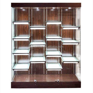 Customized Shelves Racking Storage Wooden Store Retail Exhibition Plastic Action Figure Display Shelf Cabinet Showcase Rack