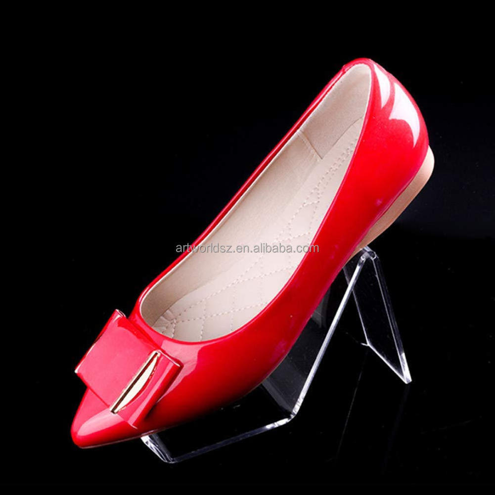 Artworld High Heel Display Rack Holder for Home Shopping Malls Clear Sandal Display Stands Acrylic Shoe Store Display Stands