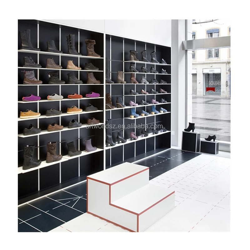 Artworld Displays Retail Shoes Shop Free Design Idea,New Sport Slatwall Shoe Display,Wooden Shoe Display Rack