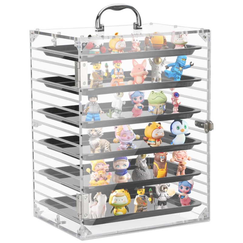 Artworld Displays Mini Miniatures Miniature Carrying Case Clear Acrylic Display Case for Miniature Storage Case Compatible