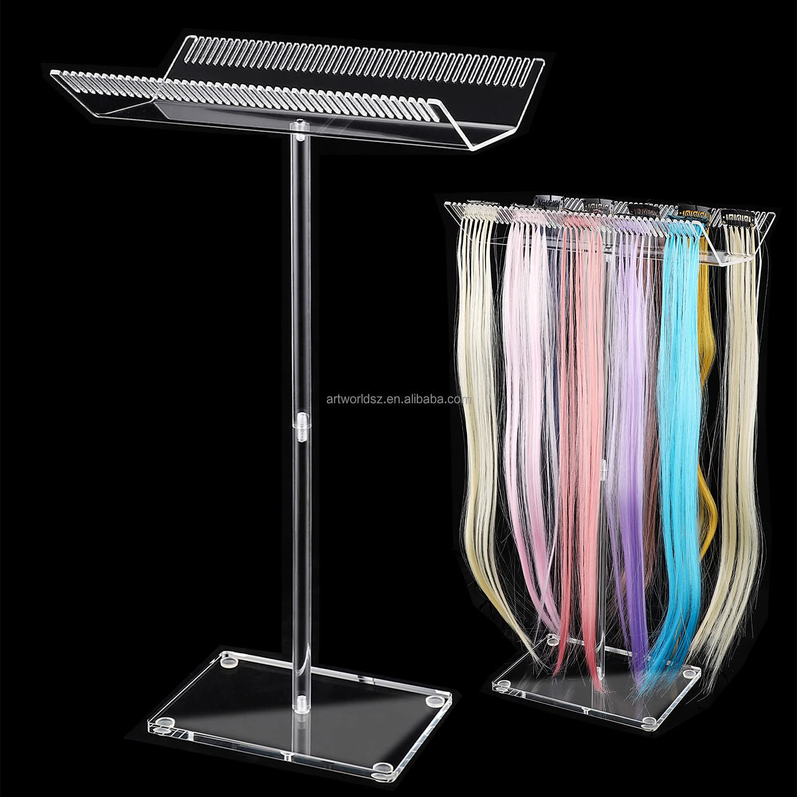 ARTWORLD Customized Clear Acrylic Hat Display Holder Wig Display Rack Pedestal Riser Stands Display