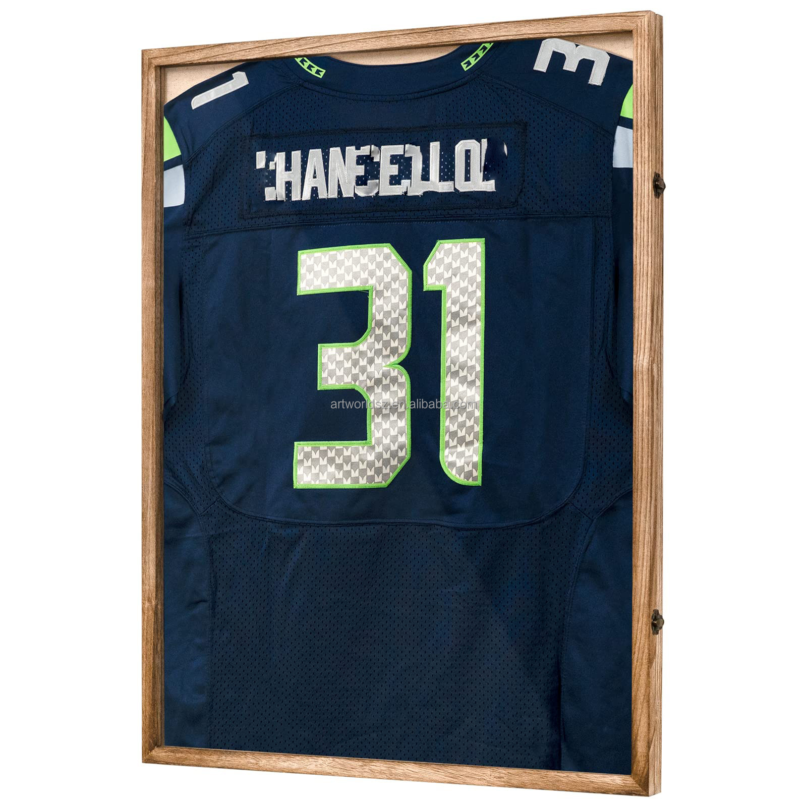 Artworld Displays Hot Sale Modern Customized Black Wall Hanger Acrylic Jersey Display Frame For Baseball Basketball Football