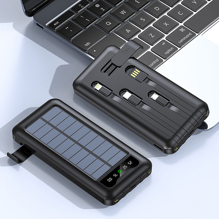 Factory Outlet Outdoor Portable Solar Panel Charger Powerbank Trending Mobile Phone Fast Charging 20000Mah Solar Power Bank