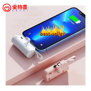 2024 New products Mini Pocket Power Bank 5000mAh Portable Charger 10W Output Emergency Small Easy Carrier Backup Charger Case