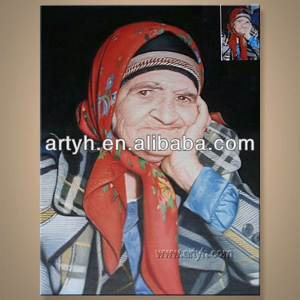 100% handmade custom oil painting photo woman portrait canvas oil painting