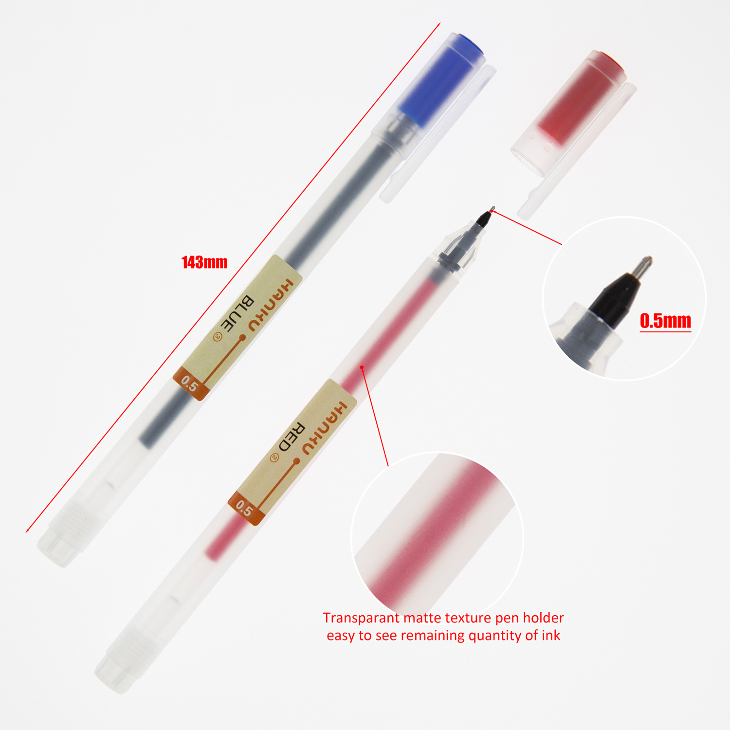 Custom logo 0.5mm Fine Tip Colored Gel Ink Pens Japanese Kawaii Style Fineliner Ball Point Pens Set for Office School Supplies