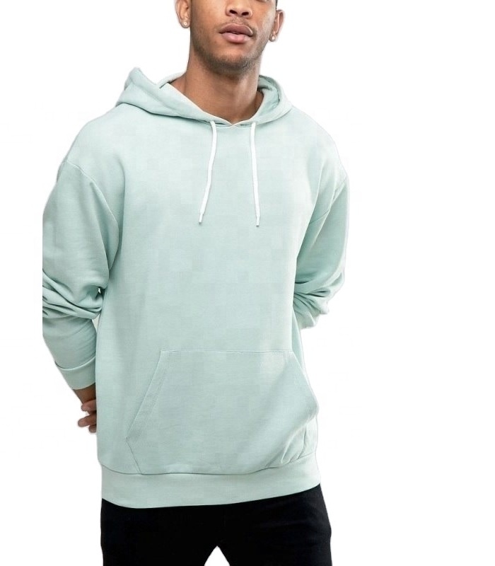 Men's Fleece pullover hoodie in mint color Plain solid pastel color Adult hooded sweatshirt casual wear  Streetwear Men S Hoodie