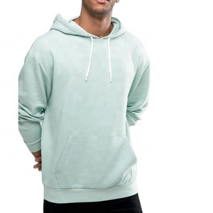 Men's Fleece pullover hoodie in mint color Plain solid pastel color Adult hooded sweatshirt casual wear  Streetwear Men S Hoodie