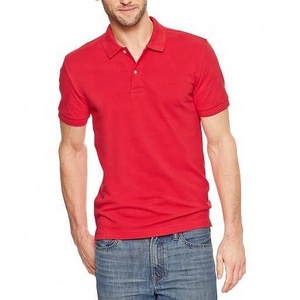 Red polo shirt plain dyed short sleeve polo t-shirt Blank solid color Sublimation cotton Custom Designed Logo Polo collar Shirt