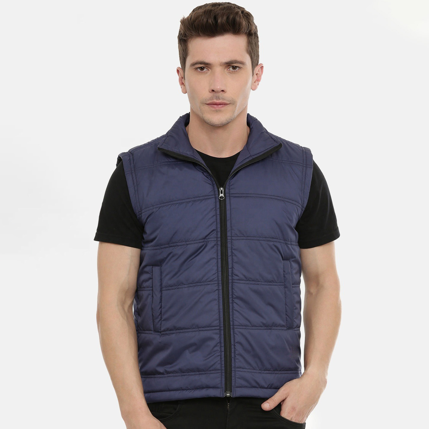 Sleeveless Puffer Jacket Wholesale Factory Custom OEM Sleeveless Zipper Winter Vest For Quilted 100% Polyester