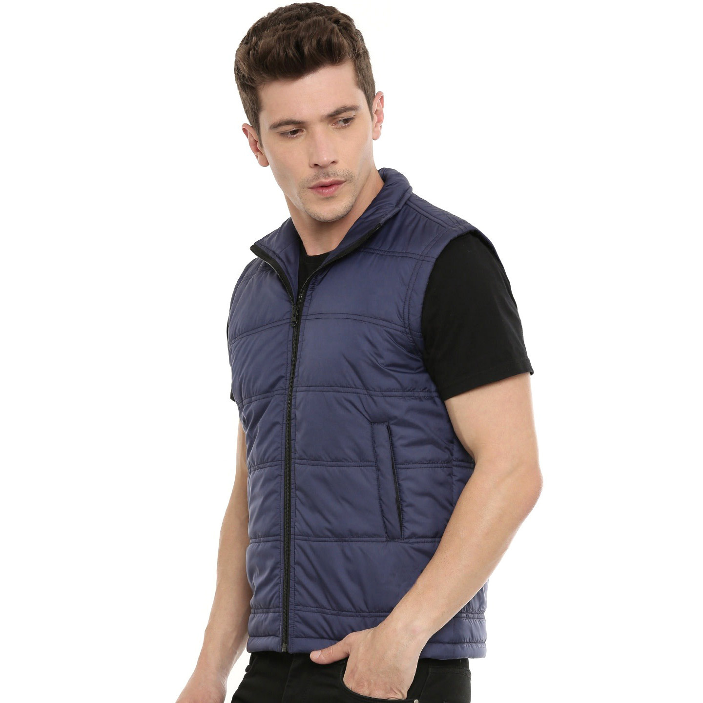 Sleeveless Puffer Jacket Wholesale Factory Custom OEM Sleeveless Zipper Winter Vest For Quilted 100% Polyester