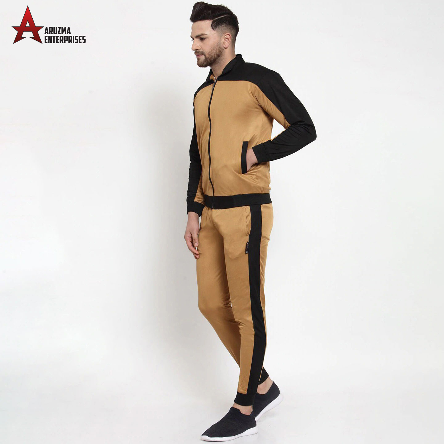 Casual Sweatshirts Set Men's 2 Piece Tracksuit Men Casual Suit Striped Sportswear Men Hooded Top Outdoor Sport Pants Track Suit