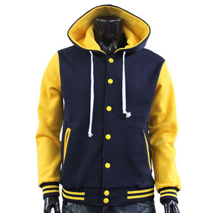 Men's Hood Baseball Varsity Jacket Sports Club Baseball Hooded Men College Baseball Jacket