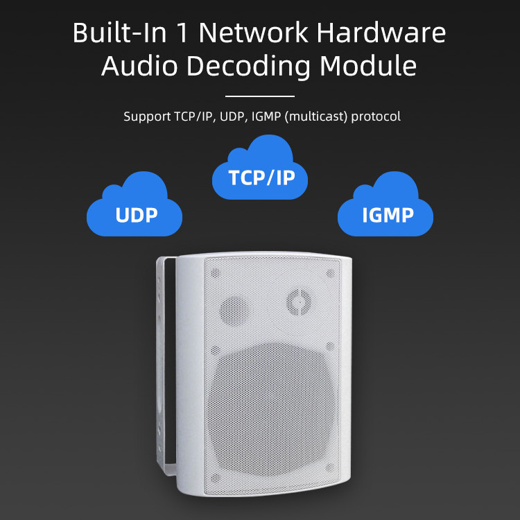 25W audio wall mount gym network ip poe wall speaker