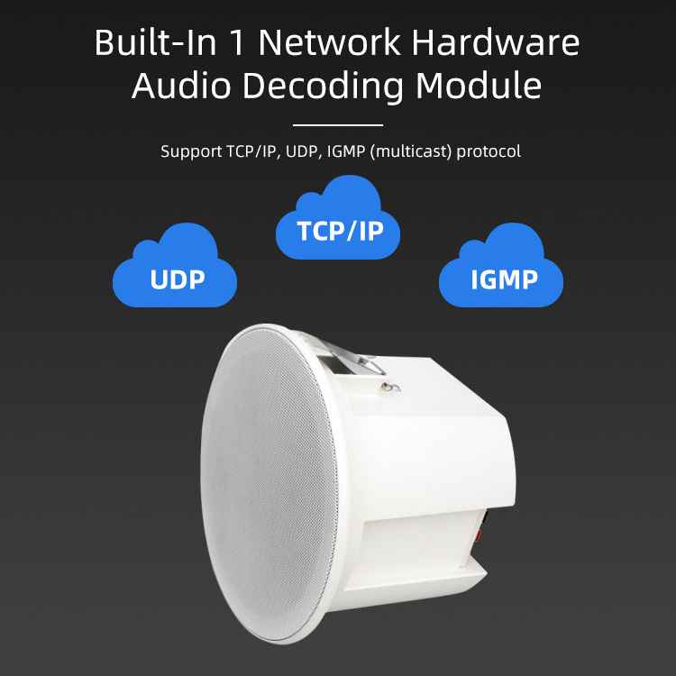 AI-9211 IP Public Address System IP POE Ceiling Speaker