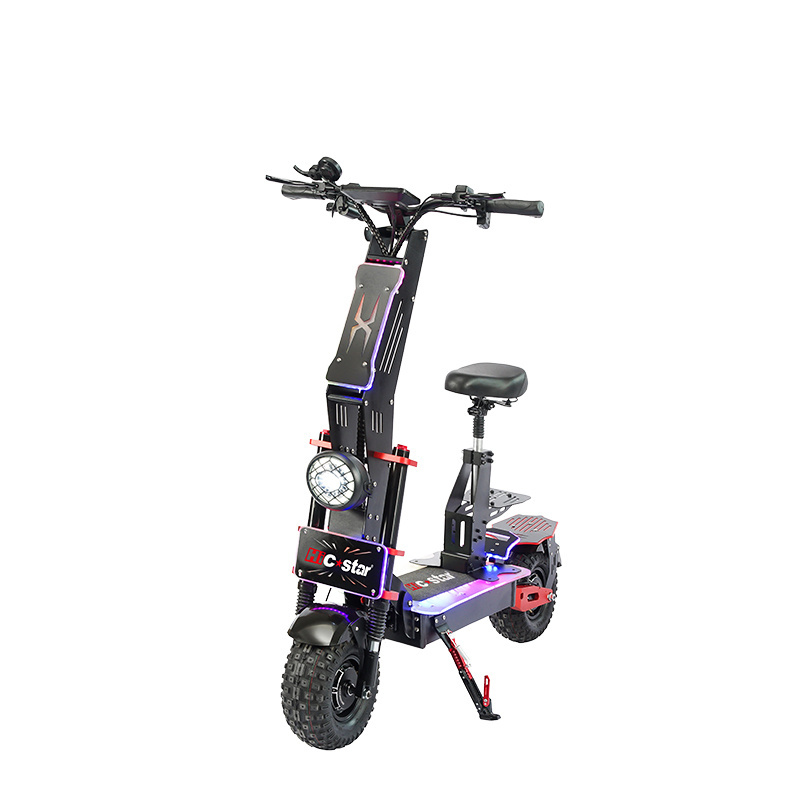 EU Stock 14 Inch Front And Rear Shock Absorption 100km/h Off-Road Electric Scooter With Disc Brakes